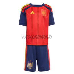 Camiseta España Primera Equipación 2026 Rojo/Azul Niño Kit