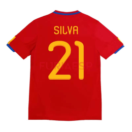 Camiseta SILVA 21 España Primera Equipación Retro 2010