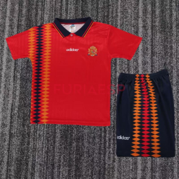 Camiseta España Primera Equipación Retro 1994 Rojo Niño Kit