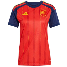 Camiseta España Primera Equipación Mundial 2026 Rojo/Azul Mujer 2 Estrellas