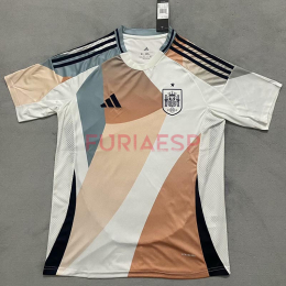 Camiseta España Segunda Equipación la EURO Femenina 2025 Blanco/Beige