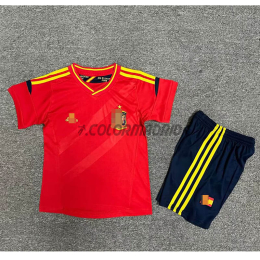 Camiseta España Primera Equipación Retro 2012 Niño Kit