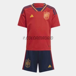 Camiseta España Primera Equipación 2022 Copa Mundial Niño Kit