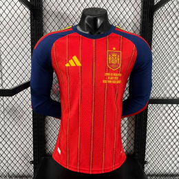 Camiseta España Primera Equipación Mundial 2026 ML Rojo/Azul Edición Final (EDICIÓN JUGADOR)