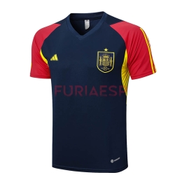Camiseta de Entrenamiento España 2023 Azul Marino/Rojo