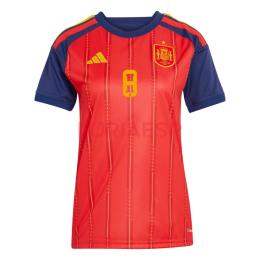 Camiseta Fabián 8 España Primera Equipación 2026 Rojo/Azul Mujer