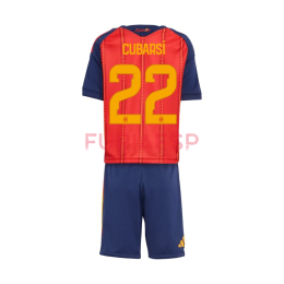 Camiseta Cubarsí 22 España 2026 Primera Equipación Mundial Rojo/Azul Niño Kit