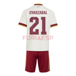 Camiseta Oyarzabal 21 España Segunda Equipación Mundial 2026 Blanco/Rojo Niño Kit