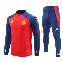 Sudadera de Entrenamiento España 2024 Kit Rojo/Azul Oscuro