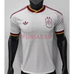 Camiseta España Segunda Equipación Mundial 2026 Blanco/Rojo (EDICIÓN JUGADOR) 2 Estrellas