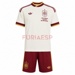 Camiseta España Segunda Equipación Mundial 2026 Blanco Niño Kit Edición Final